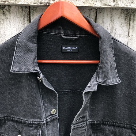 Balenciaga spray print logo denim jacket - Picture 3 of 12